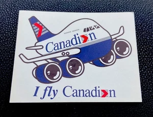 I Fly CANADIAN Canadian Airline Vintage  Unused Sticker - Imagen 1 de 2