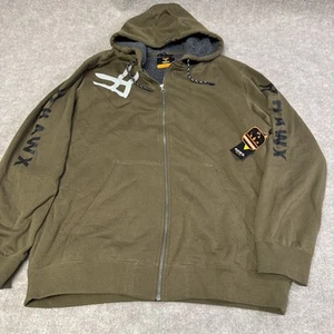 NUEVO CON ETIQUETAS Hawx Work Gear Lg Sudadera Cremallera Completa Polar Sudadera con Capucha Verde/Gris Repelente al Agua - Imagen 1 de 9
