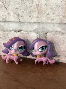 LPS Littlest Pet Shop Zoe Trent Dog Littlest Pet Shop #3533 viola coppia di due - Foto 1 di 8