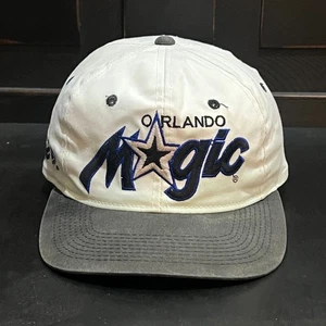 Vintage 90s Sports Specialties The Twill Orlando Magic White Grey Snapback Hat - Picture 1 of 9