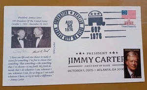 2025 President Jimmy Carter FDOI DUAL With Republican National Con - Wile Cachet - Picture 1 of 1