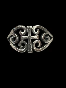 James Avery RETIRED "Scroll Cross Band" Ring .925 Size 6.5 - Picture 1 of 3
