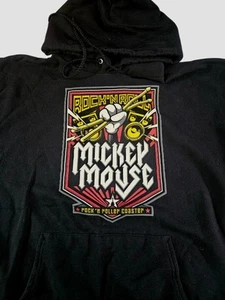 Disney Rock And Roll schwarzer Pullover Hoodie Mickey Mouse Gr. XL - Bild 1 von 5