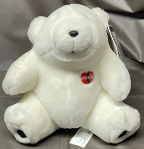 Vintage 1998 Coca-Cola Polar Bear Plush 6” With Disney Price Tag - Picture 1 of 13
