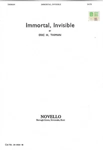 Immortal Invisible God Only Wise SATB Choir Anthem Sheet Music Eric H Thiman 192 - Picture 1 of 2