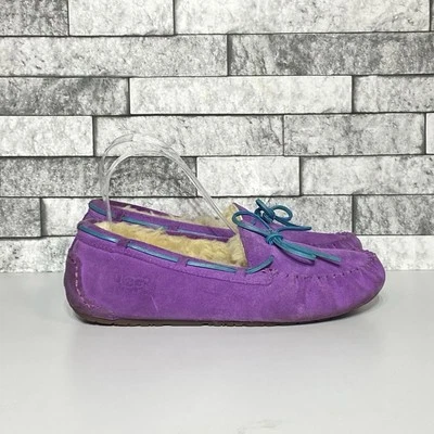 Ugg Dakota Youth 5 Purple Suede Moc Slippers - Image 1 of 4