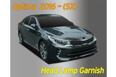 Cubierta moldeada cromada adorno lámpara principal D832 2P Ems para KIA 2016~2018 Optima SX Foto 1 de 4