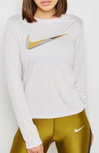 Maglia donna Nike Swoosh Miler L/S corsa palestra taglia X/Large. AH7957-092. - Foto 1 di 4