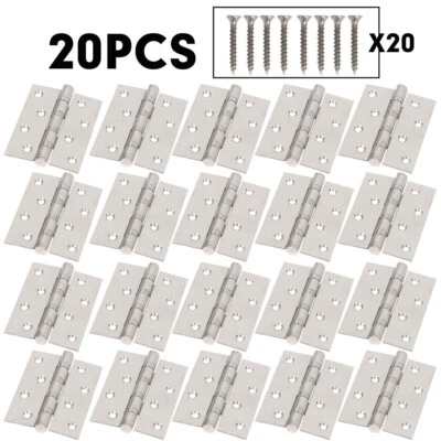 20X STAINLESS STEEL DOOR HINGES 304 grade 100x75x2.5mm BUTT HINGE Heavy duty AU - image 1 of 4