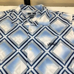 VINTAGE 1990ER 90ER Y2K SOUTHPOLE KNOPF OBEN SHIRT Herren L blau Hip Hop - Bild 1 von 5