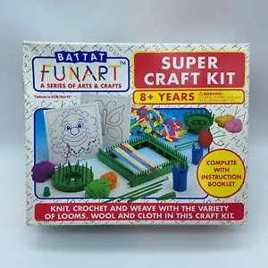 Vintage Battat Funart Super Craft Kit Knit Crochet Weave Looms Wool Kids - Picture 1 of 7