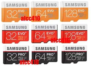 Samsung 16GB 32GB 64GB 128GB Micro SD SDHC SDXC Evo Plus Pro C10 Memory Card - Picture 1 of 17