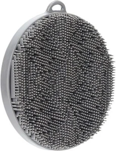 Exfoliating Silicone Body Scrubber Shower Brush-Soft Grey - Picture 1 of 9