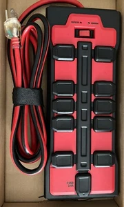 New 10-Outlet Surge Protector, 10ft Cord, 2 USB 3.4 A, 15A/120V/60Hz - Picture 1 of 3