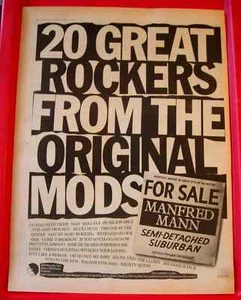 Manfred Mann 20 Great Hits Vintage ORIG 1979 Press/Magazine ADVERT Poster-Size - Picture 1 of 3