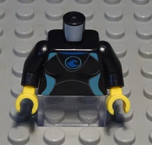 Lego Figur Zubehör Oberteil Torso Schwarz mit Dekor