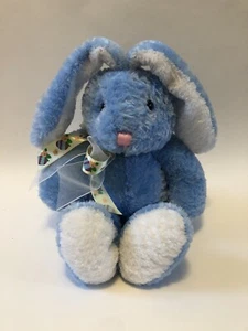 Dan Dee Blue Bunny Plush Stuffed Animal Easter Egg Ribbon Approximately 11” - Picture 1 of 11