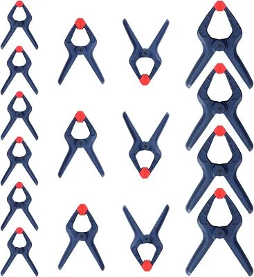 16Piece Spring Clamp Set Nylon Spring Clamp Set 4PC 6-1/2" 6PC 4-1/2" 6PC 3-3/8" - Image 1 of 4