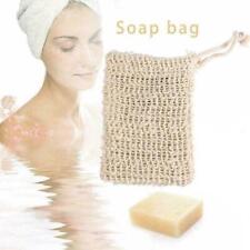 Natural Sisal Soap Bag Exfoliating Soap Saver Pouch Holder Soft T2J9