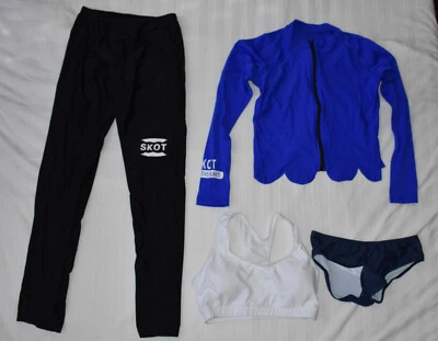 Badeanzug Schwimm Set Damen 38 Jacke bauchfrei Hose Bikini Push-up Badeset - Bild 1 von 4