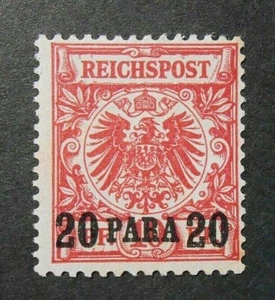 GERMANIA,GERMANY,KOLONIEN,1889 DEUTUSCH TURKEI "F Germania SVR" "20p su10pf VLH - Picture 1 of 2