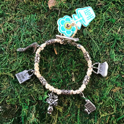 HOTI Cáñamo Hecho a Mano Damas Noche Bolso de Compras Vino Cucaracha Clip It Dije Pulsera  Foto 1 de 2