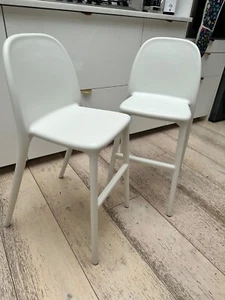 Pair of White Ikea Urban Junior Chairs - raised up. Great condition. - Picture 1 of 12