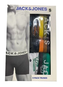 Jack & Jones Mens 3-Pack Cotton Trunks Boxer Briefs S New in Box Underwear - Picture 1 of 2