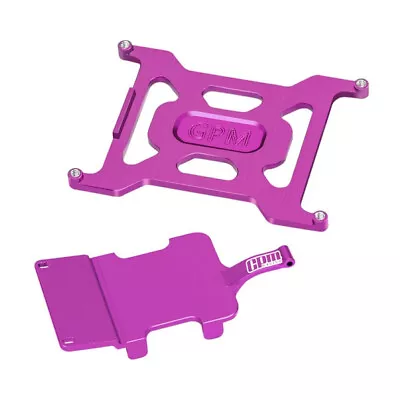 Soporte de batería de aluminio GPM + ESC y placa de montaje receptor púrpura Losi 1/24 Micro-B Foto 1 de 3