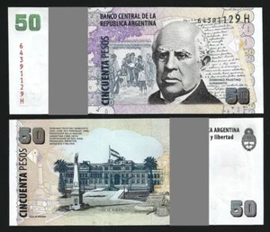 Argentina 50 Pesos 2014, UNC, ½ BUNDLE, Pack 50 PCS, P-356, H Series - Picture 1 of 6