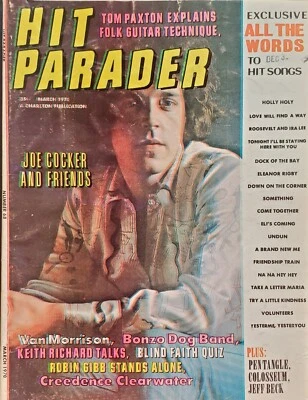 Hit Parader Magazine March 1970 Joe Cocker Blind Faith Bonzo Dog Band CCR - Image 1 of 4