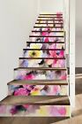 3D Colored Petals ZHU931 Stair Risers Decoration Photo Mural Vinyl Wallpaper Amy