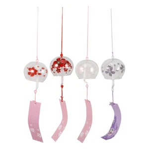 4pcs Japanese Wind Chime Household Glass Wind Bells Pendant Chimes Decoration - Picture 1 of 12