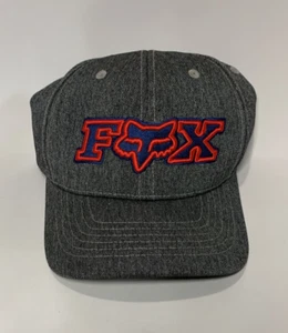 Fox Mütze Cap FlexFit bestickt grau blau rot Erwachsene Motocross Freizeit L/XL 18738 - Bild 1 von 4