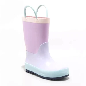 Girls Ali Colorblock Rain Boots - Cat and Jack (Size 10) Purple - NEW!!! - Picture 1 of 9