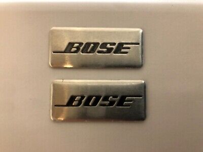 4x BOSE Speaker Sticker Emblem Brushed Aluminium 3D Badge Logo UK Stock Car Home • 5.25€