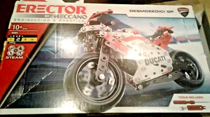 Meccano Motorcycle Model Kit Erector Ducati GP Building Stem 358 pc puzzle BUILT - Picture 1 of 9