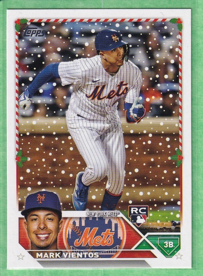 2023 Topps Holiday #H185 Mark Vientos New York Mets Rookie - Image 1 of 2