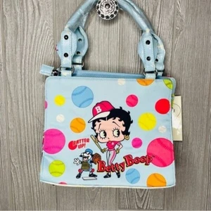 Vintage 2004 Betty boop batter up baseball themed purse handbag , bag damage diy - Picture 1 of 9