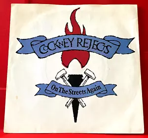 Cockney Rejects On The Streets Again 7" SOLID CENTRE PC UK ORIG 1981 Oi VINYL - Picture 1 of 8