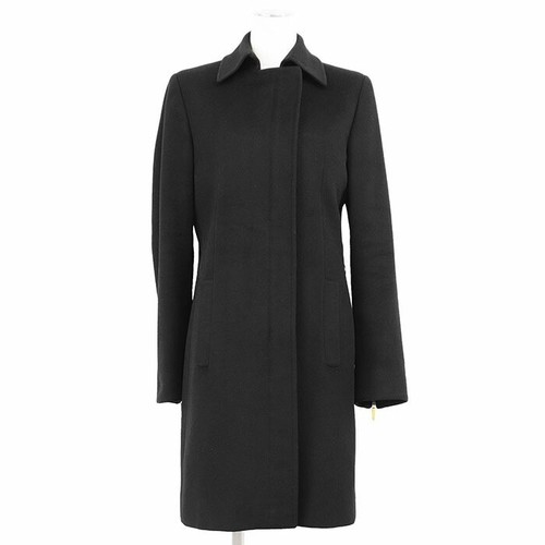 Gucci Cappotto Strain Collare Logo Fodera Cashmere Lana Melton Zip Manica Pelle Se