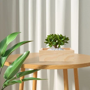  Rectangular Wooden Planter Succulent Pot Flowerpot Multifunction Desktop - Picture 1 of 12
