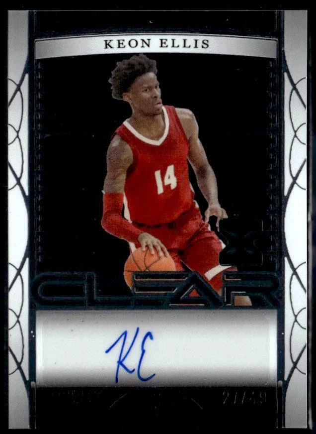 (5142) 2023 Leaf Trinity Keon Ellis Clear Auto Silver RC #/49 - Image 1 of 2