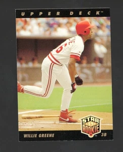 1993 Upper Deck Star Rookie Willie Greene #4 Cincinnati Reds - Imagen 1 de 3