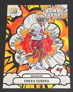 2025 Donruss Football Emeka Egbuka Gold Foil Logo BOMB SQUAD! RC- #BS-EEA- Bucs - Bild 1 von 3