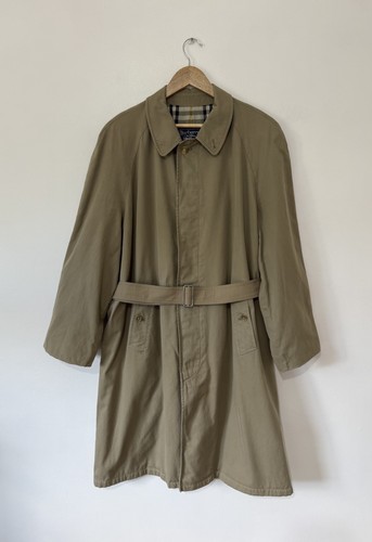 Trench uomo Burberry quasi immacolato anni '70 Nova check balmacaan 42R beige