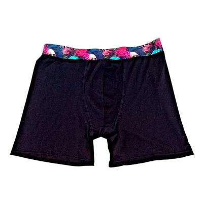 Bolsa boxer Ed Hardy Logo negra con calaveras multicolores mezcla de algodón frontal nueva sin etiquetas Foto 1 de 4