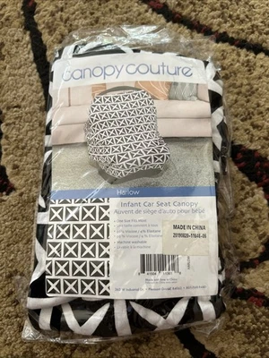 Canopy Couture Canopy para asiento de coche de bebé jersey negro/blanco talla única Foto 1 de 3