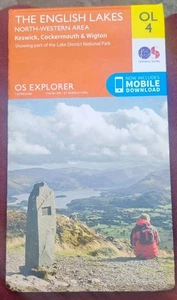 Ordnance Survey Map OL 4 The English Lakes - North-Western Area 1:25000 w/code - Picture 1 of 16