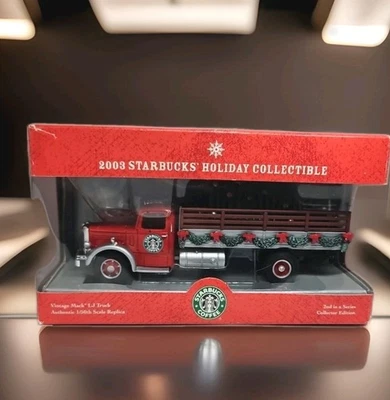 2003 Starbucks Holiday Collectable - Vintage 1940 Mack LJ Truck - NIB - Image 1 of 4